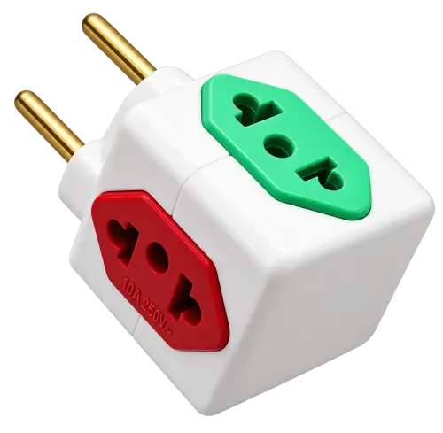 Adaptador de Tomada Universal 10A 250V – Branco