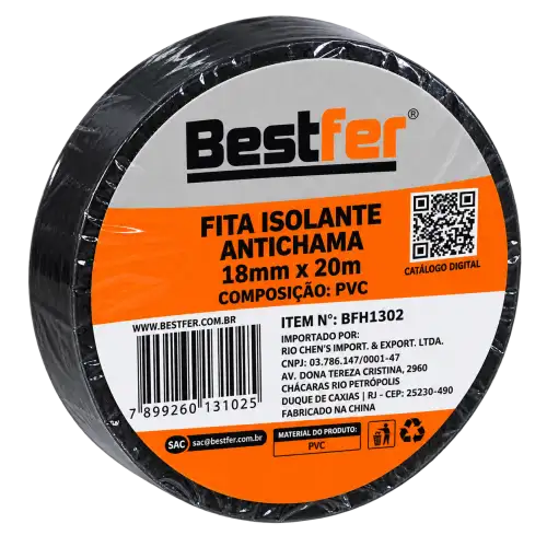 Fita Isolante Antichama Bestfer 18mm x 20m