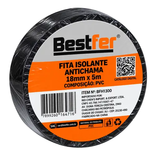 Fita Isolante Antichama Bestfer 18mm x 5m