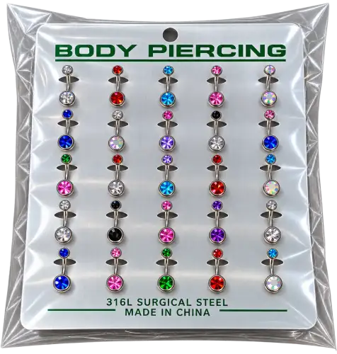 Piercings de Umbigo Coloridos