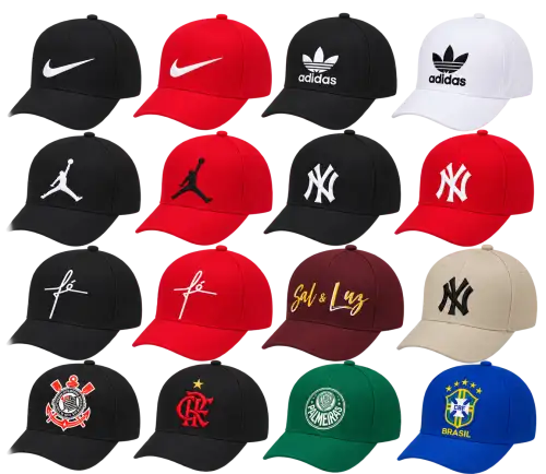 Bonés Esportivos com Aba Curva – Marcas, Times e Modelos Variados