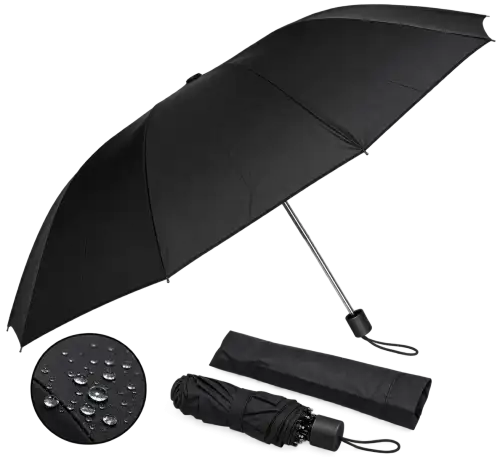 Guarda-Chuva Dobrável Compacto Preto – Portátil e Resistente