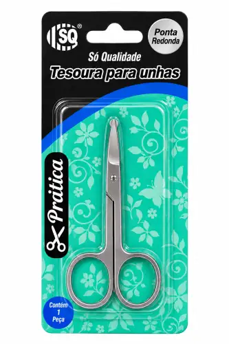 Tesoura para Unhas com Ponta Redonda – SQ Prática